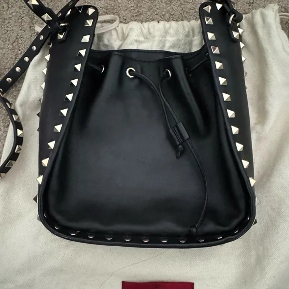 Valentino Black Studded Crossbody Bag - Picture 3 of 4
